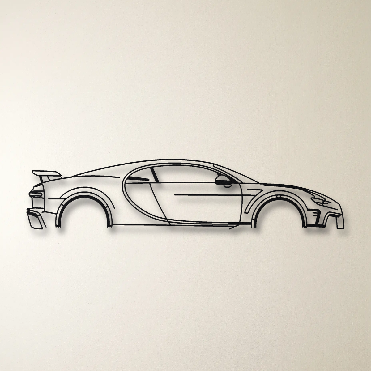 Bugatti Chiron Pur Sport floating mount drop-shadow detail