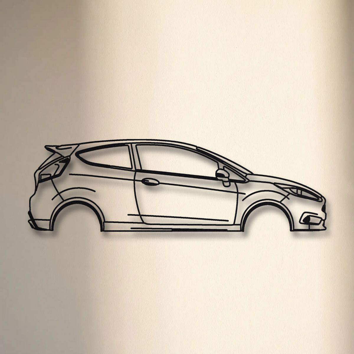 2014-19 Ford Fiesta ST MK7 floating mount drop-shadow detail
