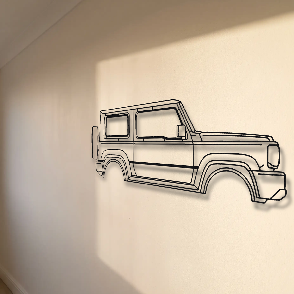 Suzuki Jimny JB74 Gen 4 floating mount drop-shadow detail