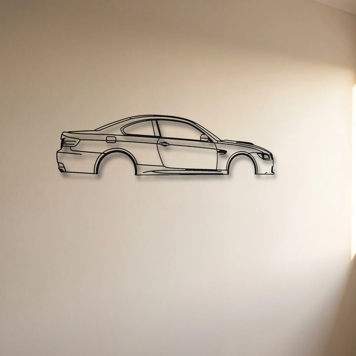 BMW M3 E92 floating mount drop-shadow detail