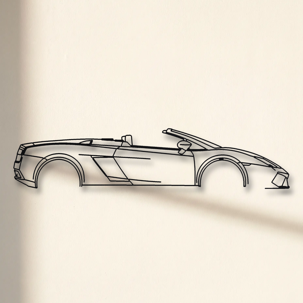 Lamborghini Gallardo LP560-4 Spyder floating mount drop-shadow detail