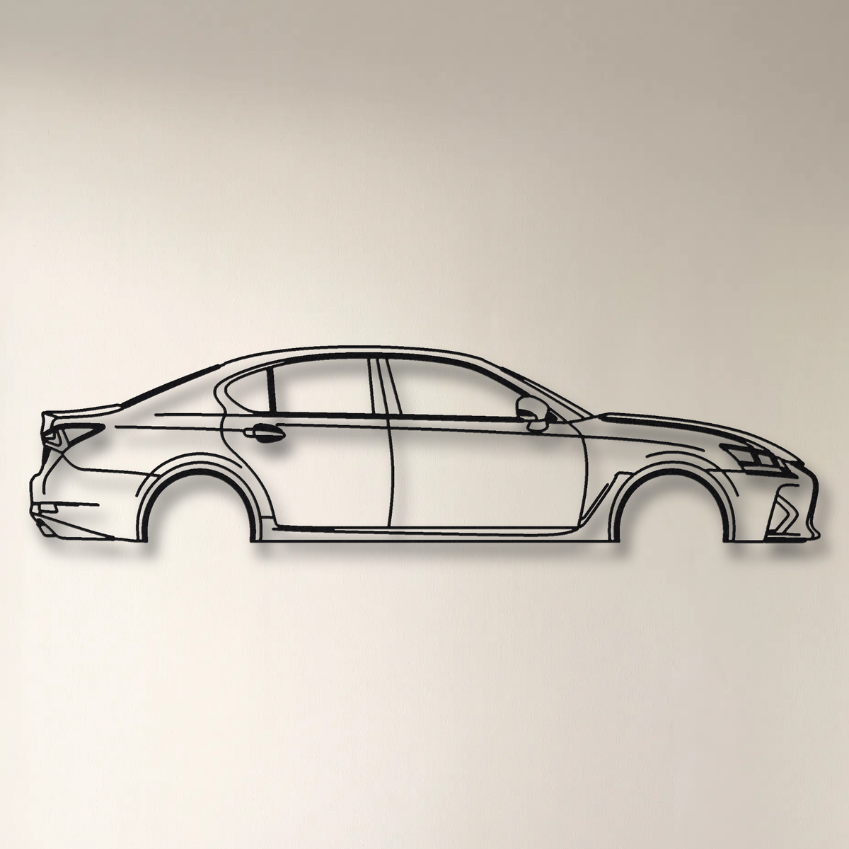 Lexus GS F floating mount drop-shadow detail