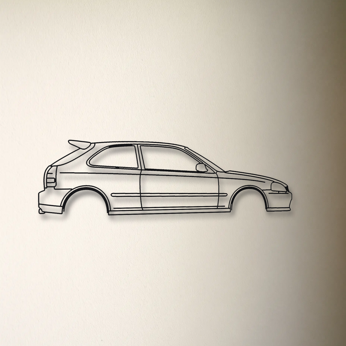 Honda Civic Type R EK9 floating mount drop-shadow detail