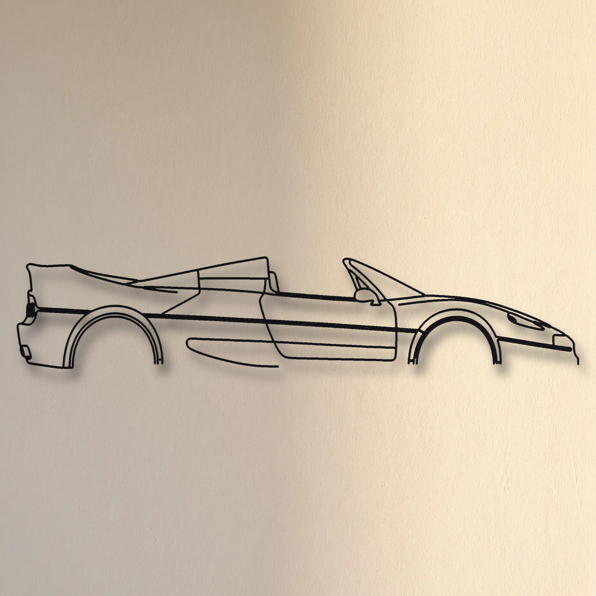 Ferrari F50 floating mount drop-shadow detail