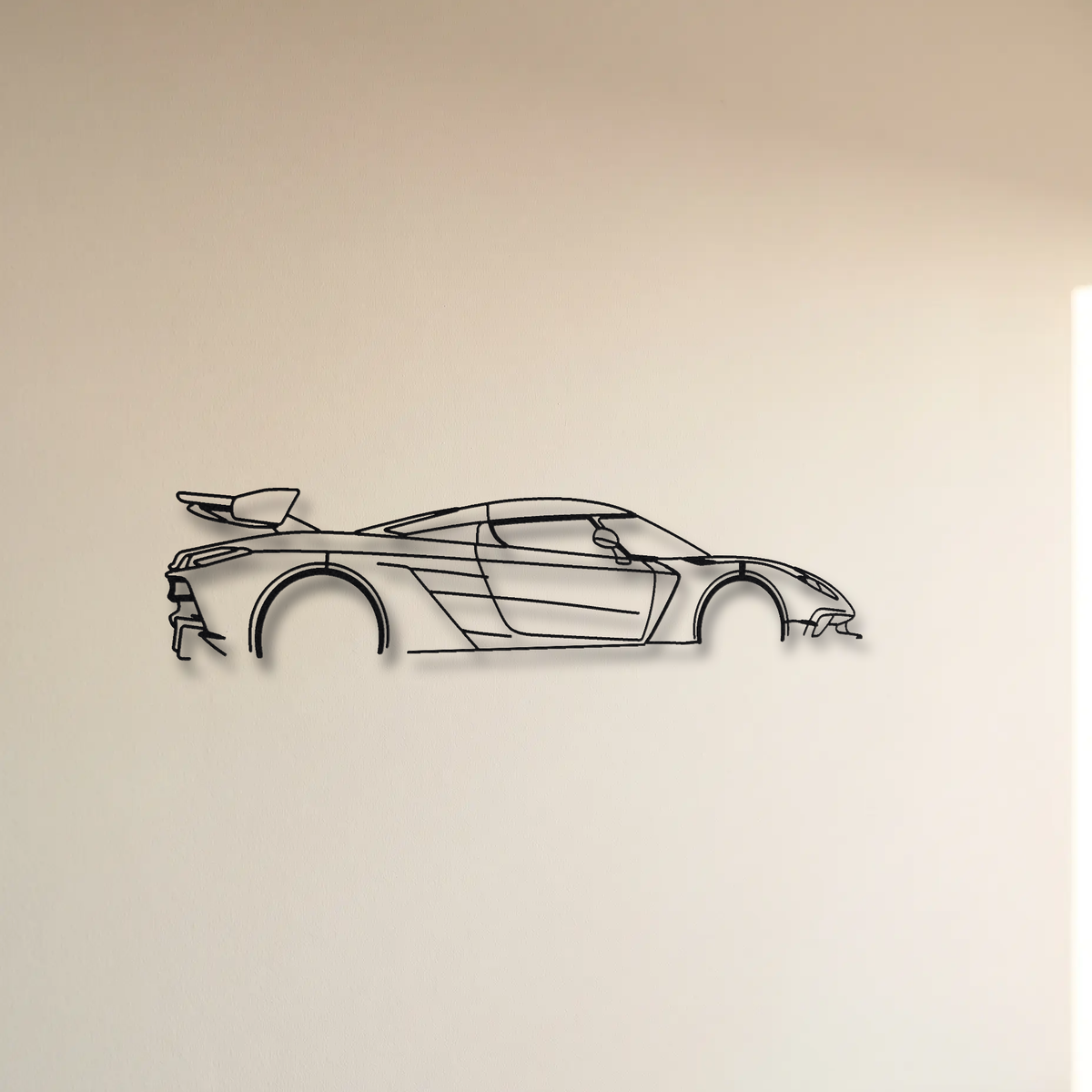 Koenigsegg Jesko Attack floating mount drop-shadow detail
