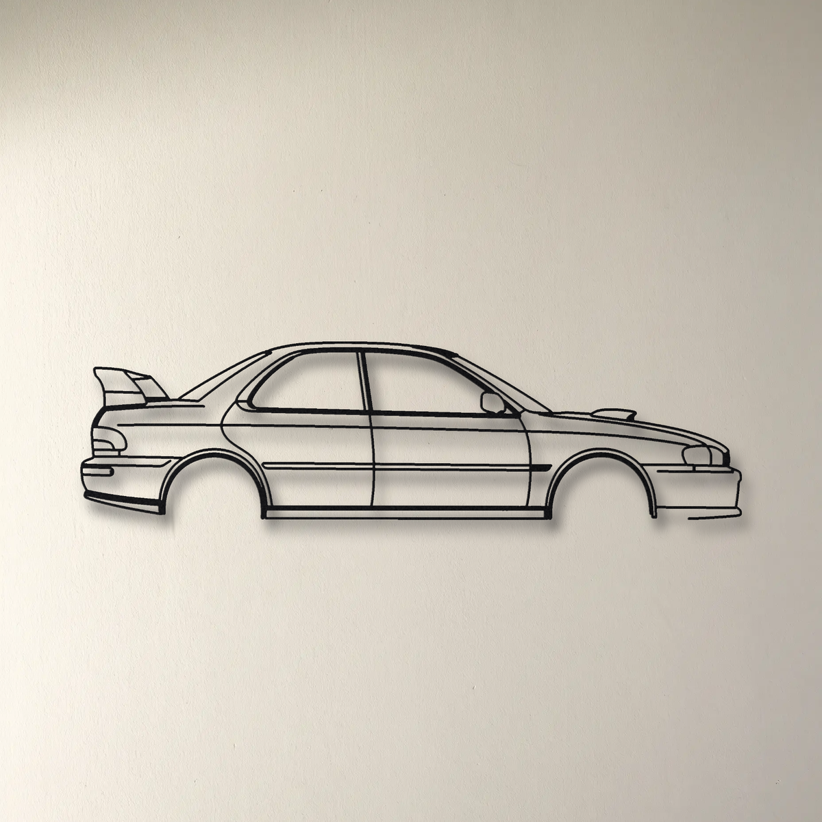 Subaru Impreza WRX Type R STI GC8 floating mount drop-shadow detail
