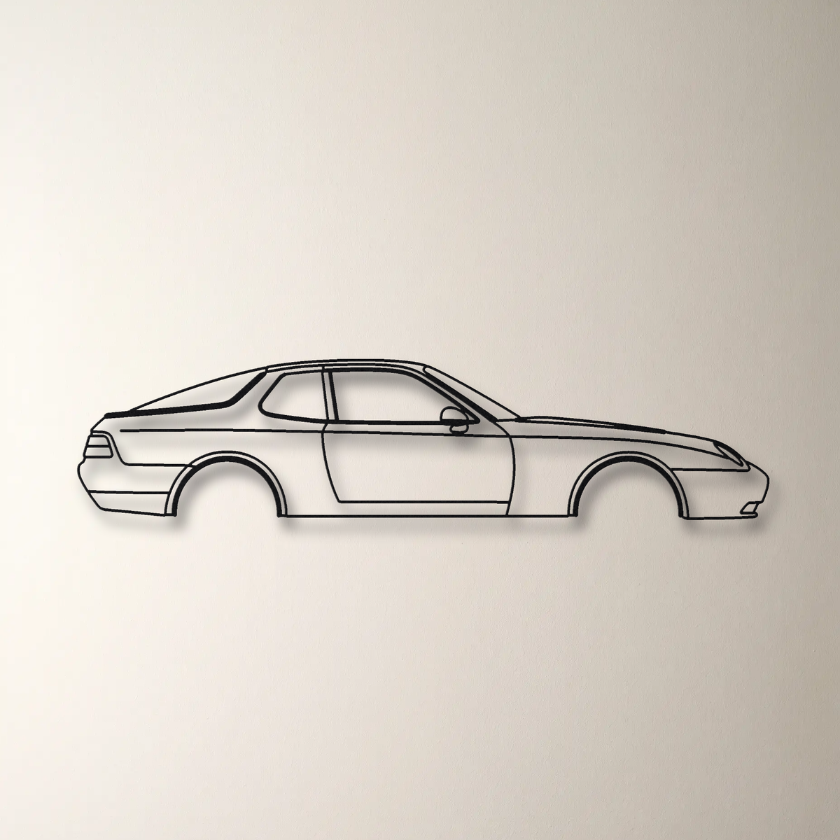 Porsche 968 floating mount drop-shadow detail