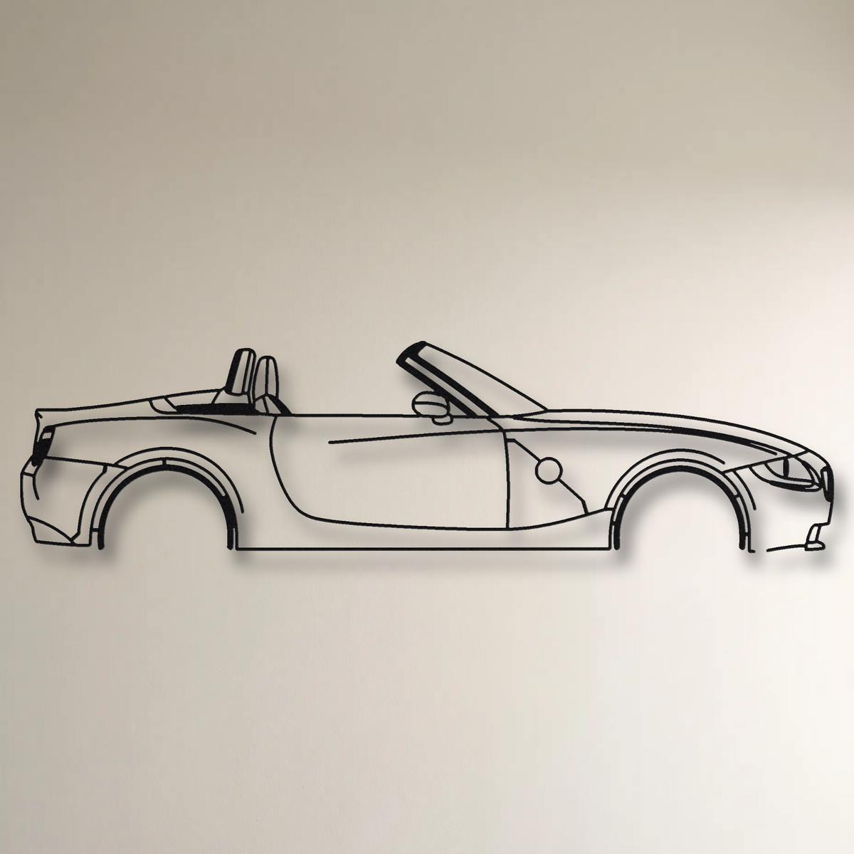 BMW Z4 M Roadster E85 floating mount drop-shadow detail