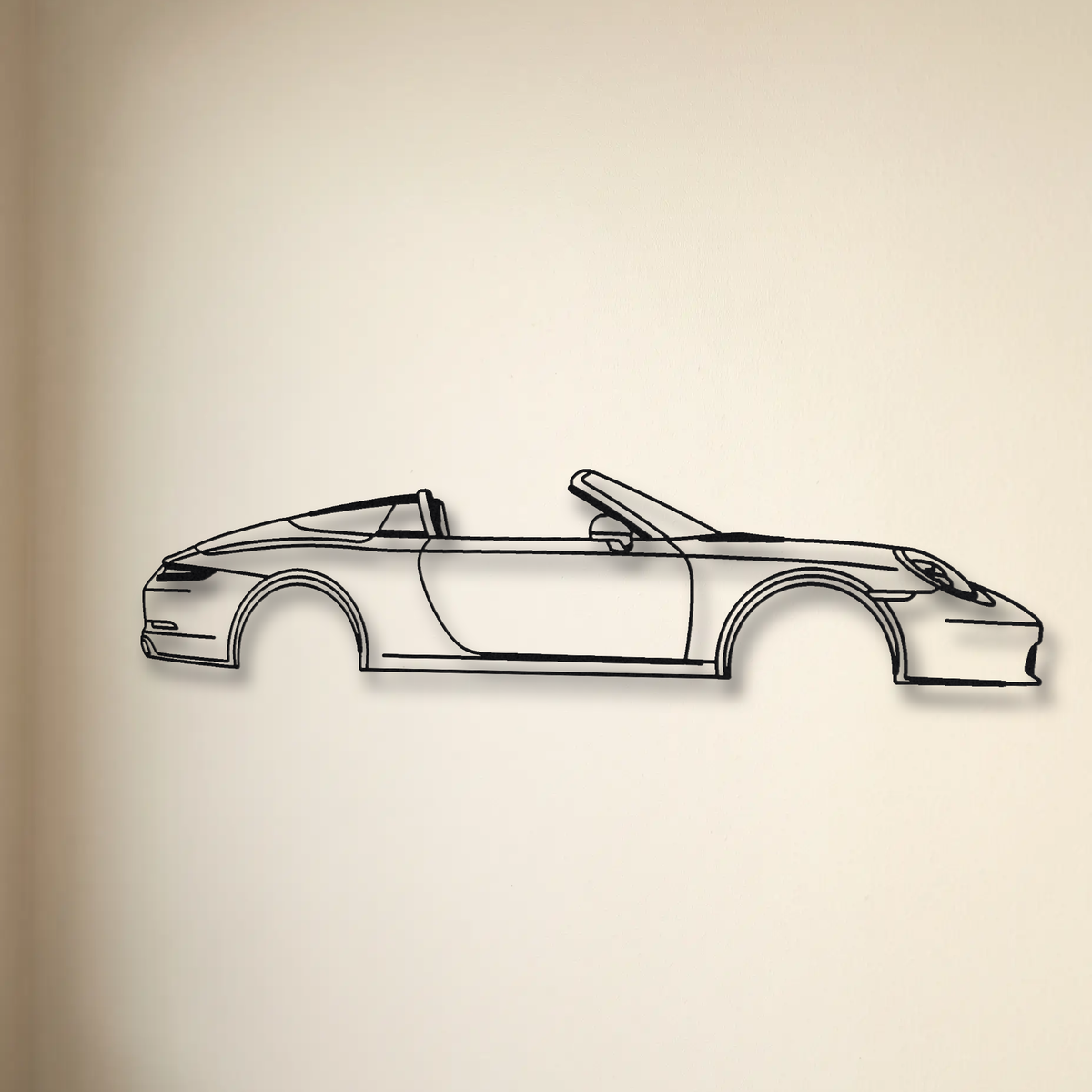 Porsche 911 Speedster 991 floating mount drop-shadow detail