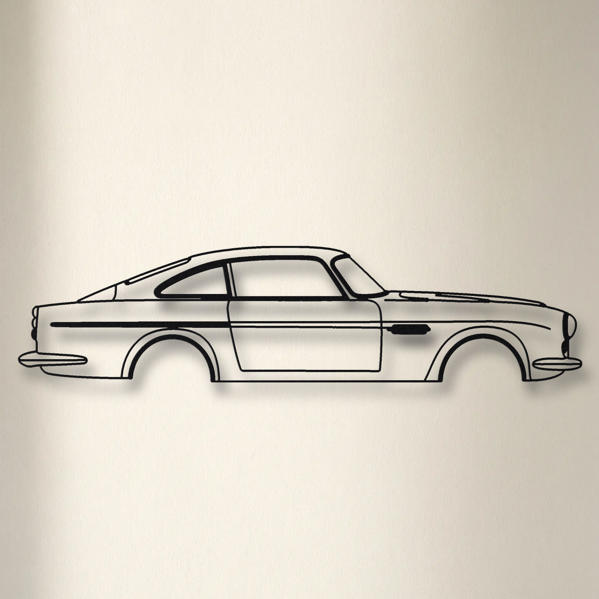 Aston Martin DB4 floating mount drop-shadow detail