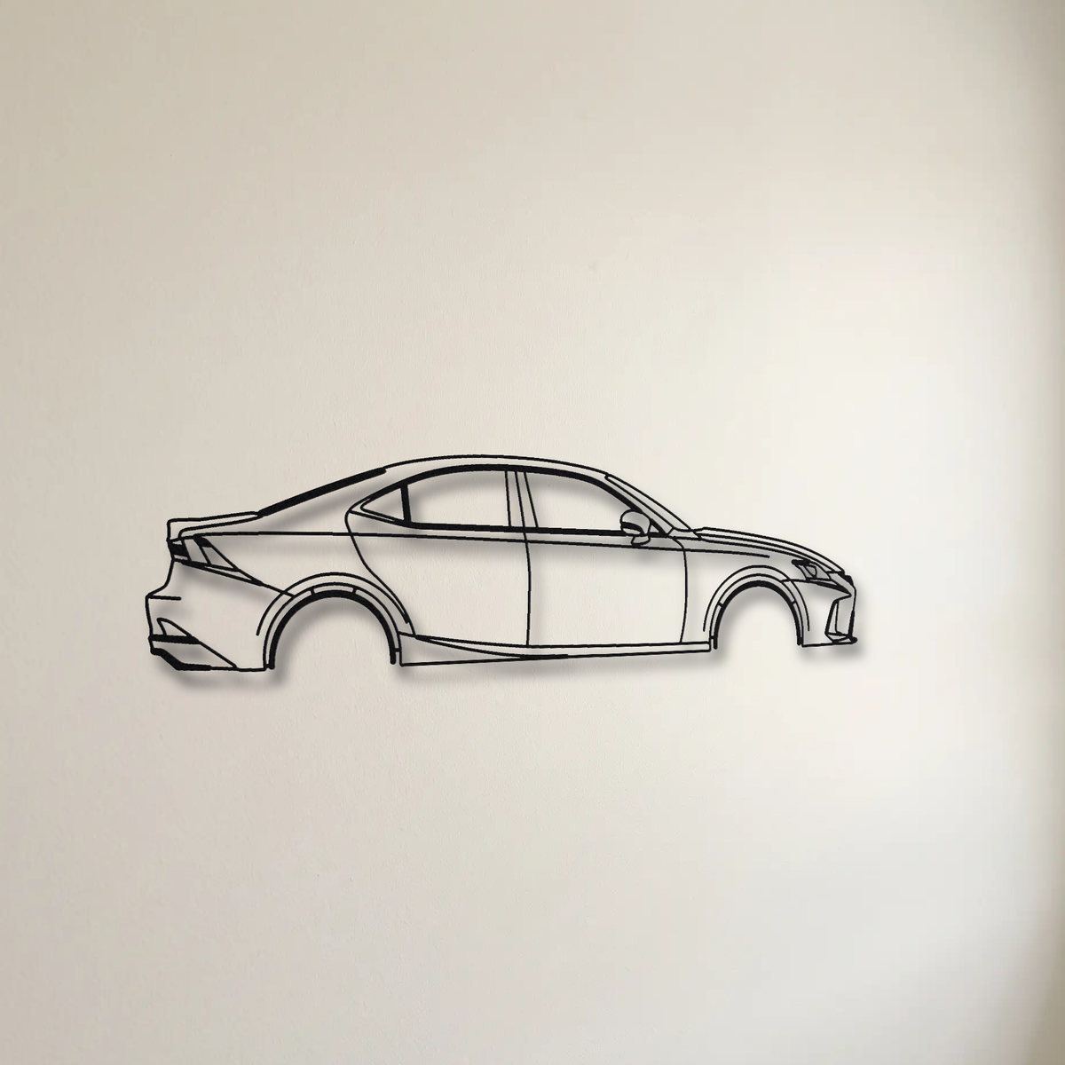 Lexus IS 300 XE30 floating mount drop-shadow detail