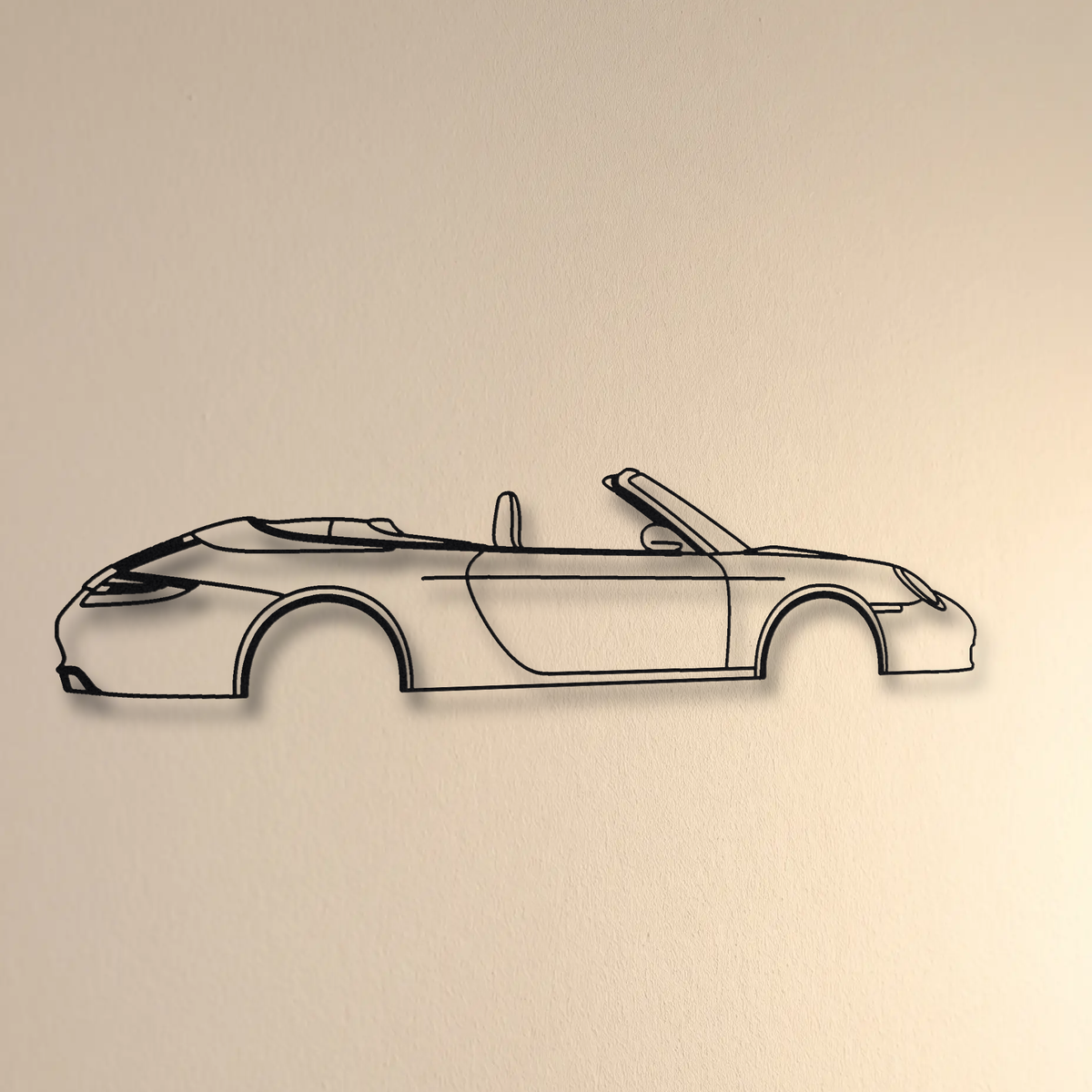 Porsche 911 Carrera Cabriolet 997.2 floating mount drop-shadow detail