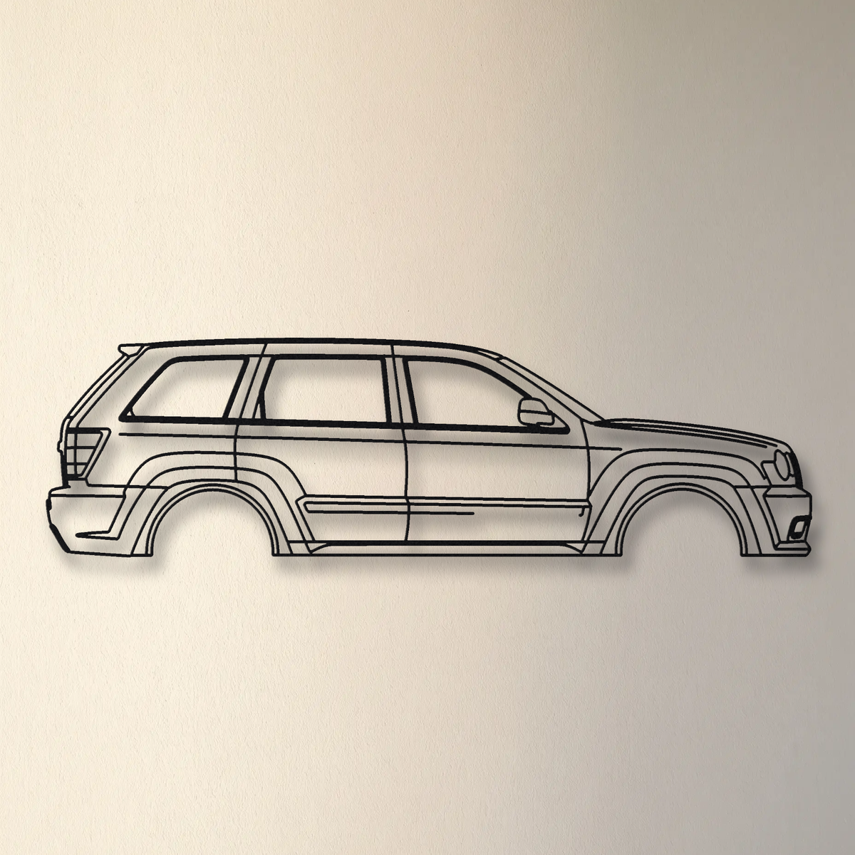 Jeep Grand Cherokee SRT8 WK floating mount drop-shadow detail