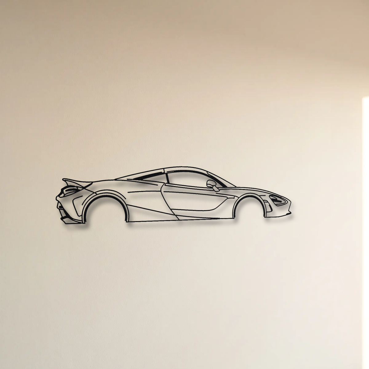 McLaren 750S floating mount drop-shadow detail