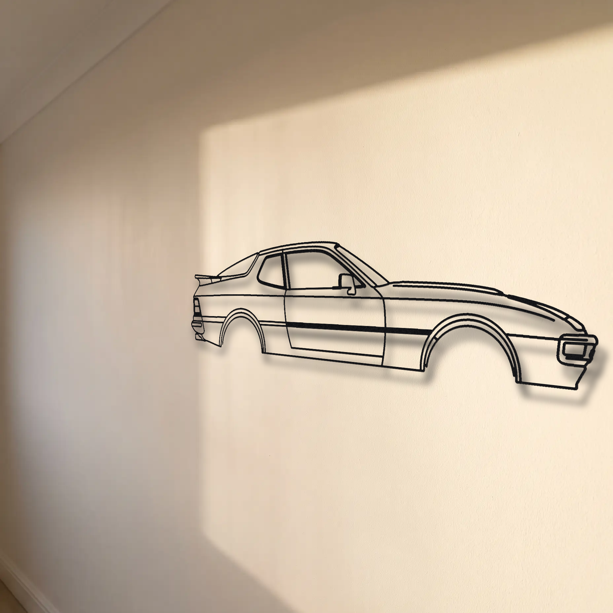 Porsche 924 Carrera GT floating mount drop-shadow detail