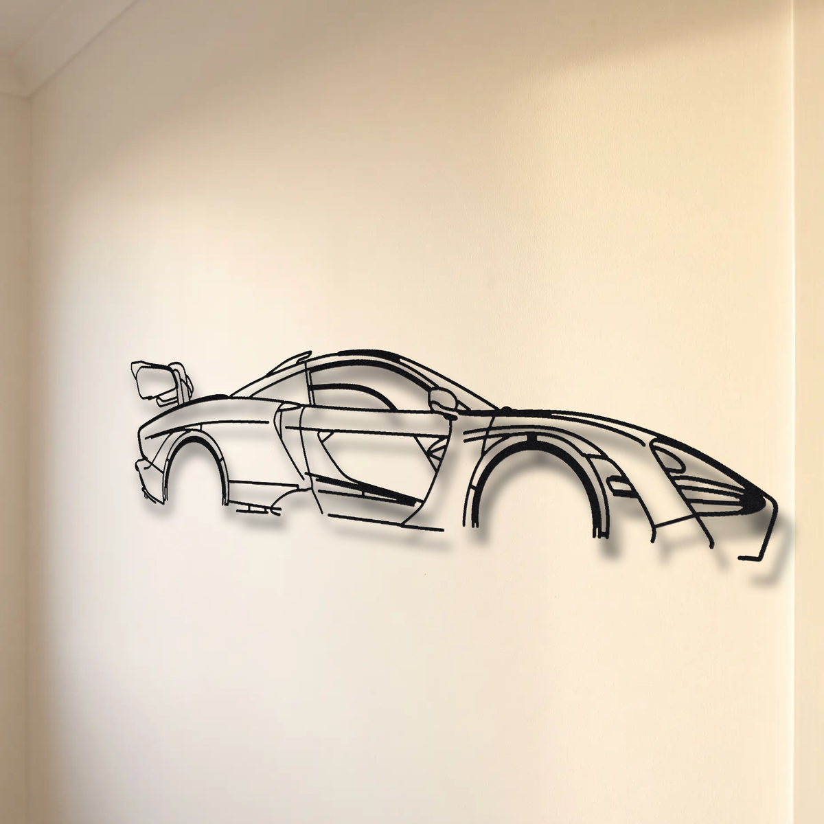 McLaren Senna floating mount drop-shadow detail