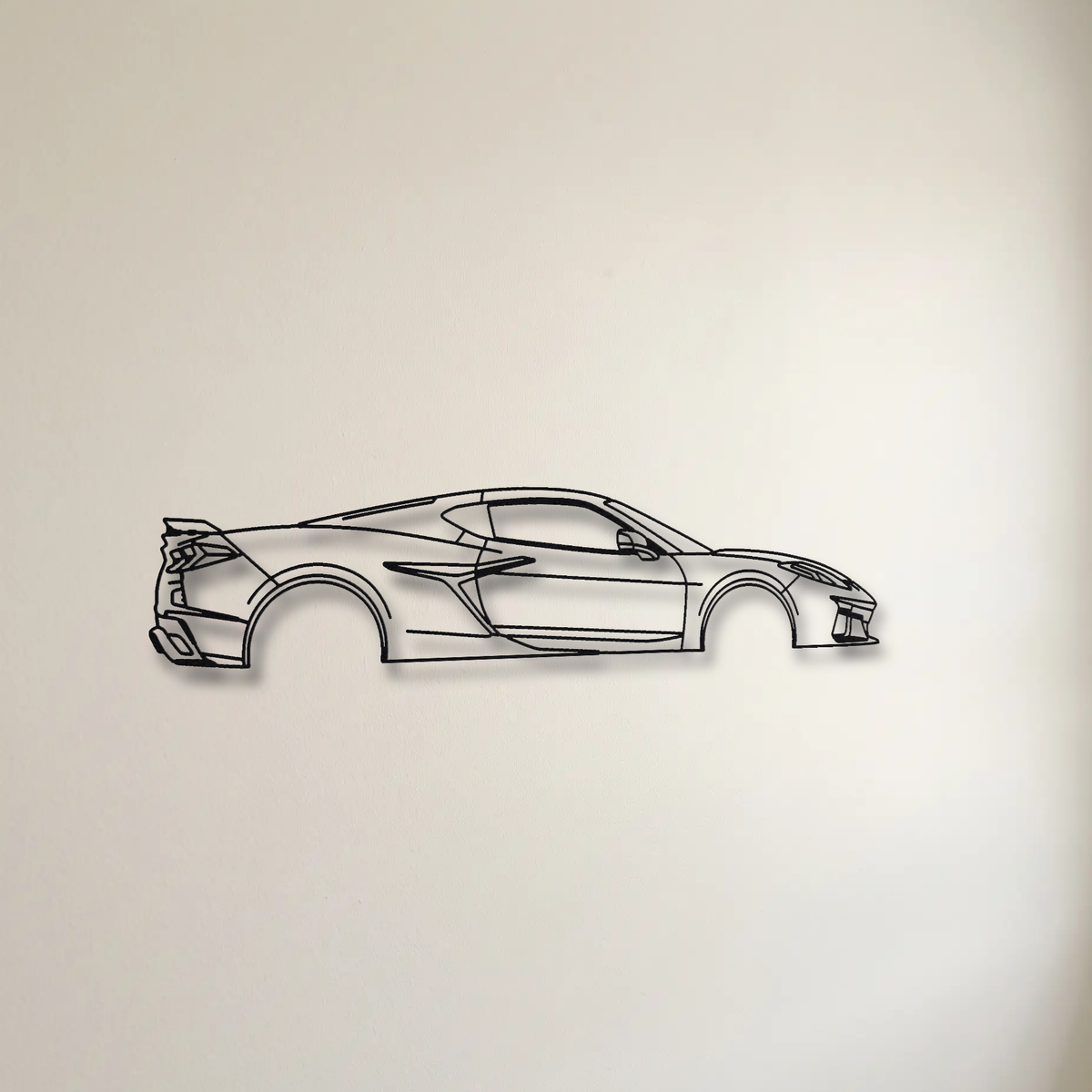 Chevrolet Corvette Z06 C8 floating mount drop-shadow detail