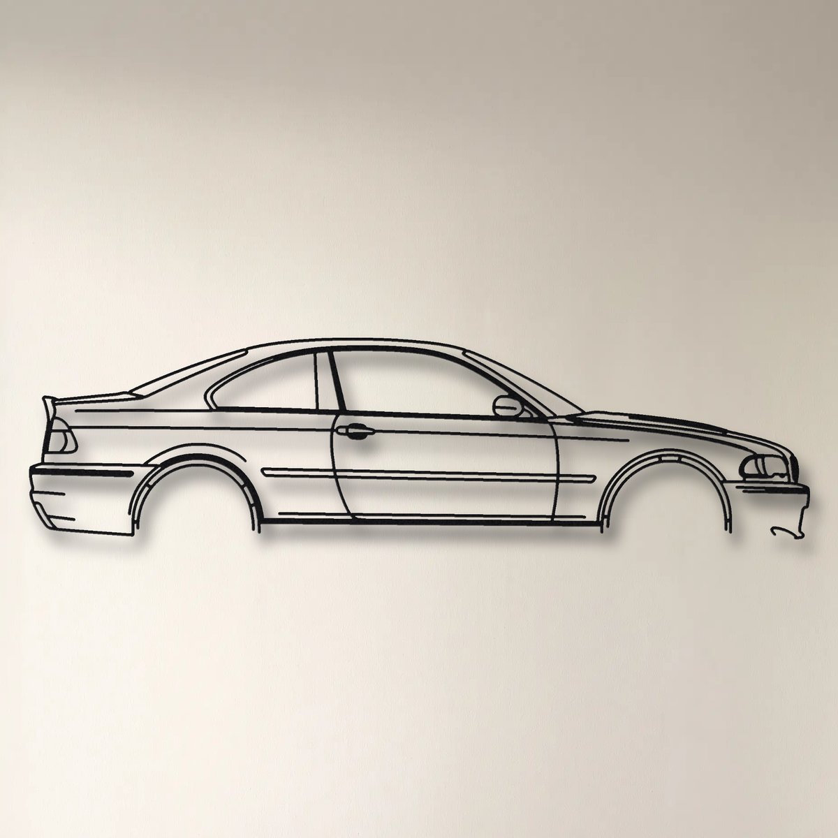 BMW M3 E46 floating mount drop-shadow detail