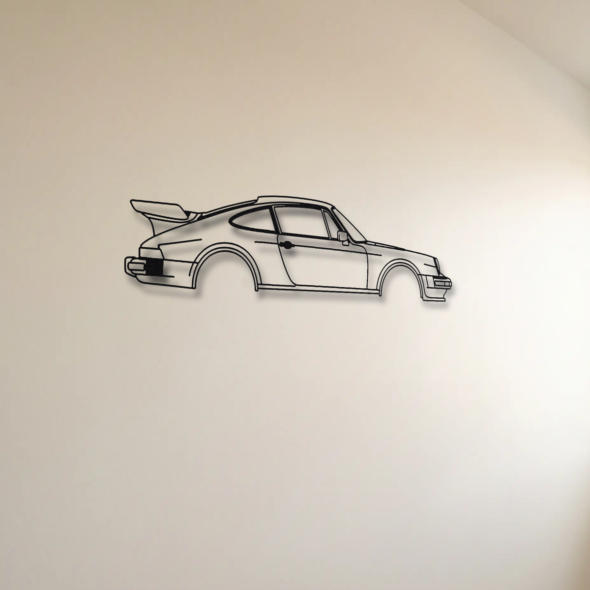 1975-1977 Porsche 930 Turbo 3 floating mount drop-shadow detail