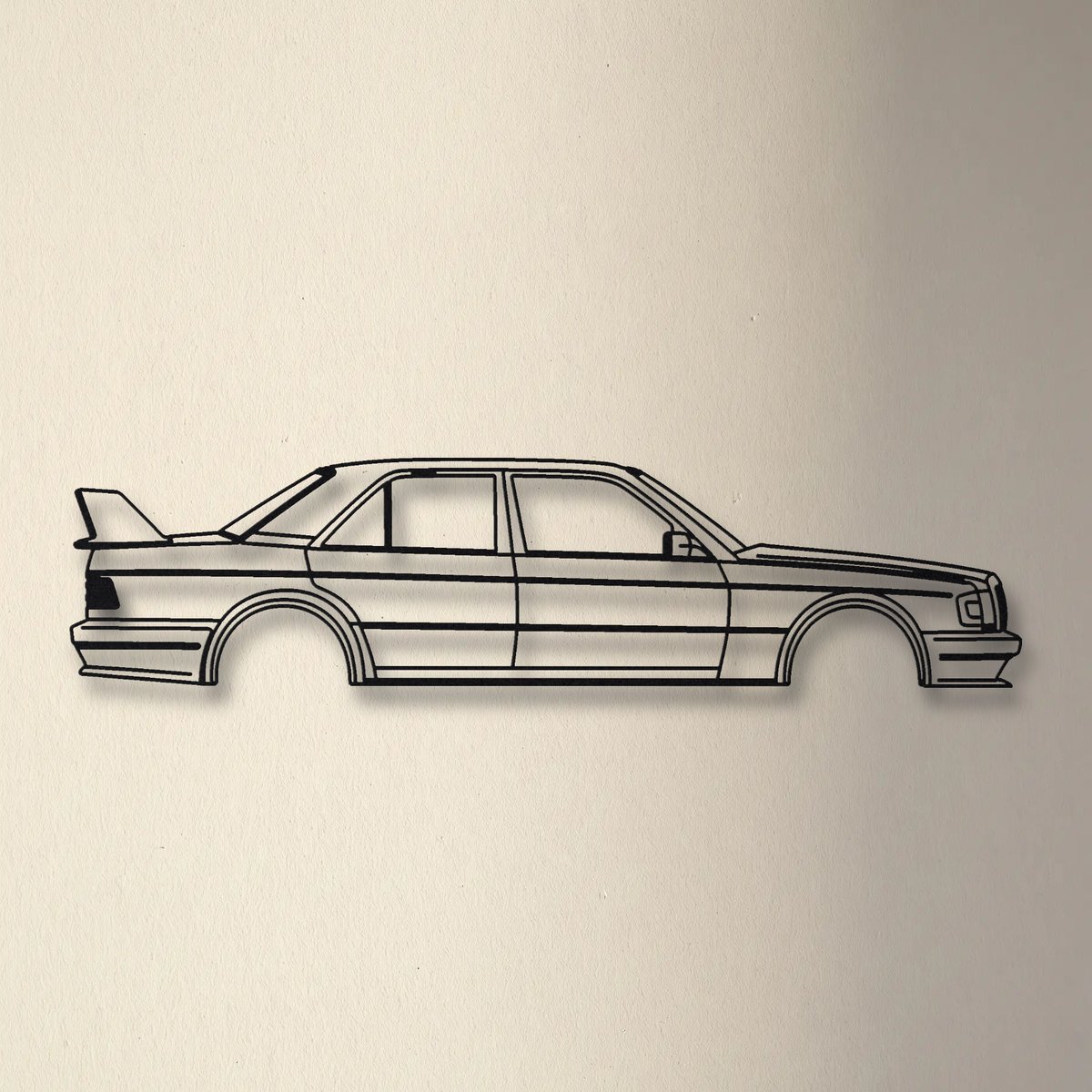 Mercedes-Benz 190E 2.5-16 Evolution II W201 floating mount drop-shadow detail