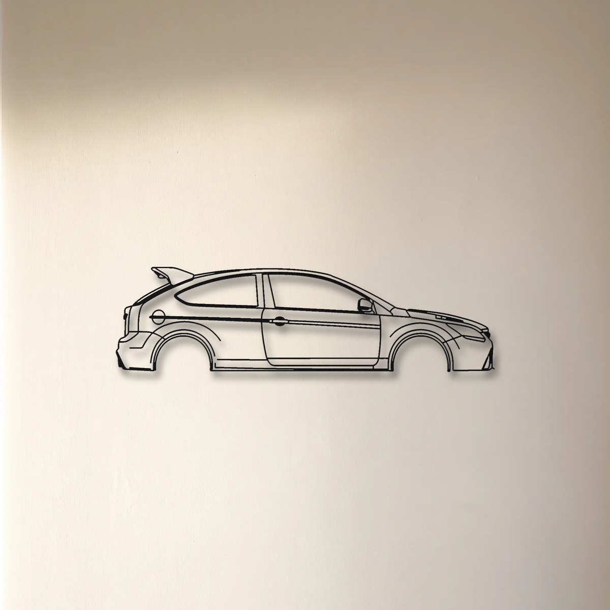 Ford Focus RS500 MK2 floating mount drop-shadow detail