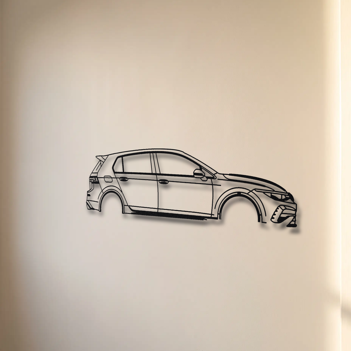 Volkswagen Golf R MK8 floating mount drop-shadow detail