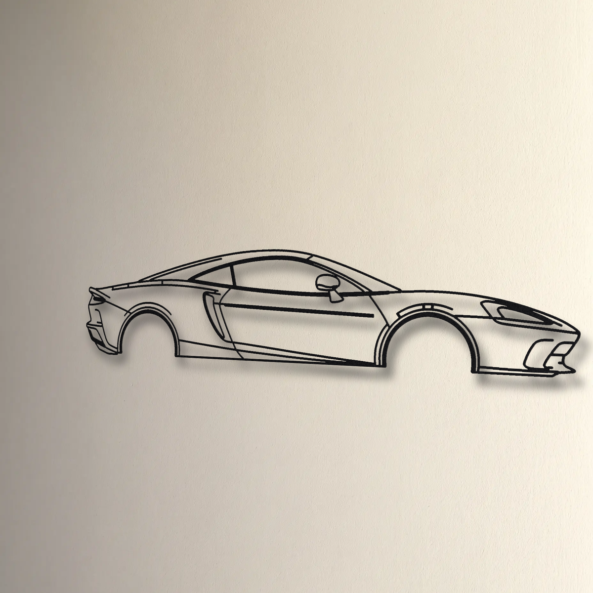 McLaren GTS floating mount drop-shadow detail