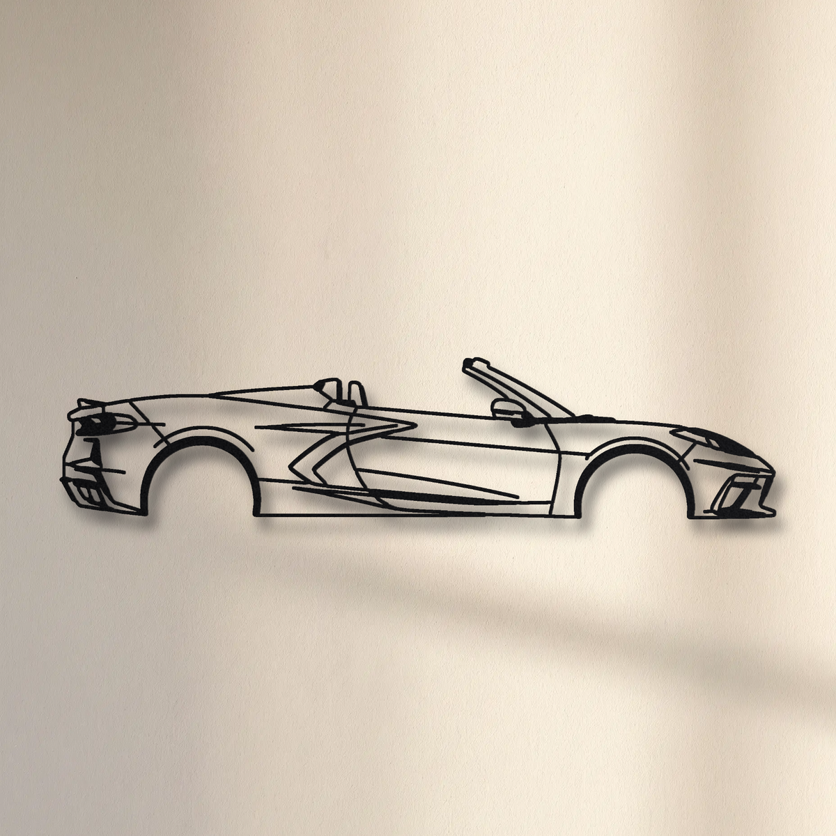 2020- Chevrolet Corvette Stingray Convertible C8 floating mount drop-shadow detail
