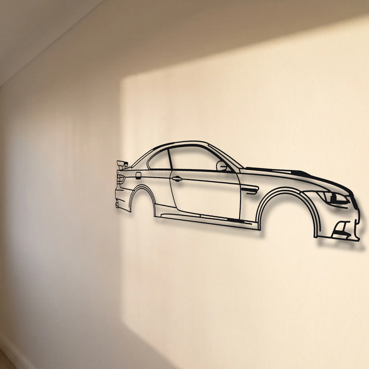 BMW M3 GTS E92 floating mount drop-shadow detail