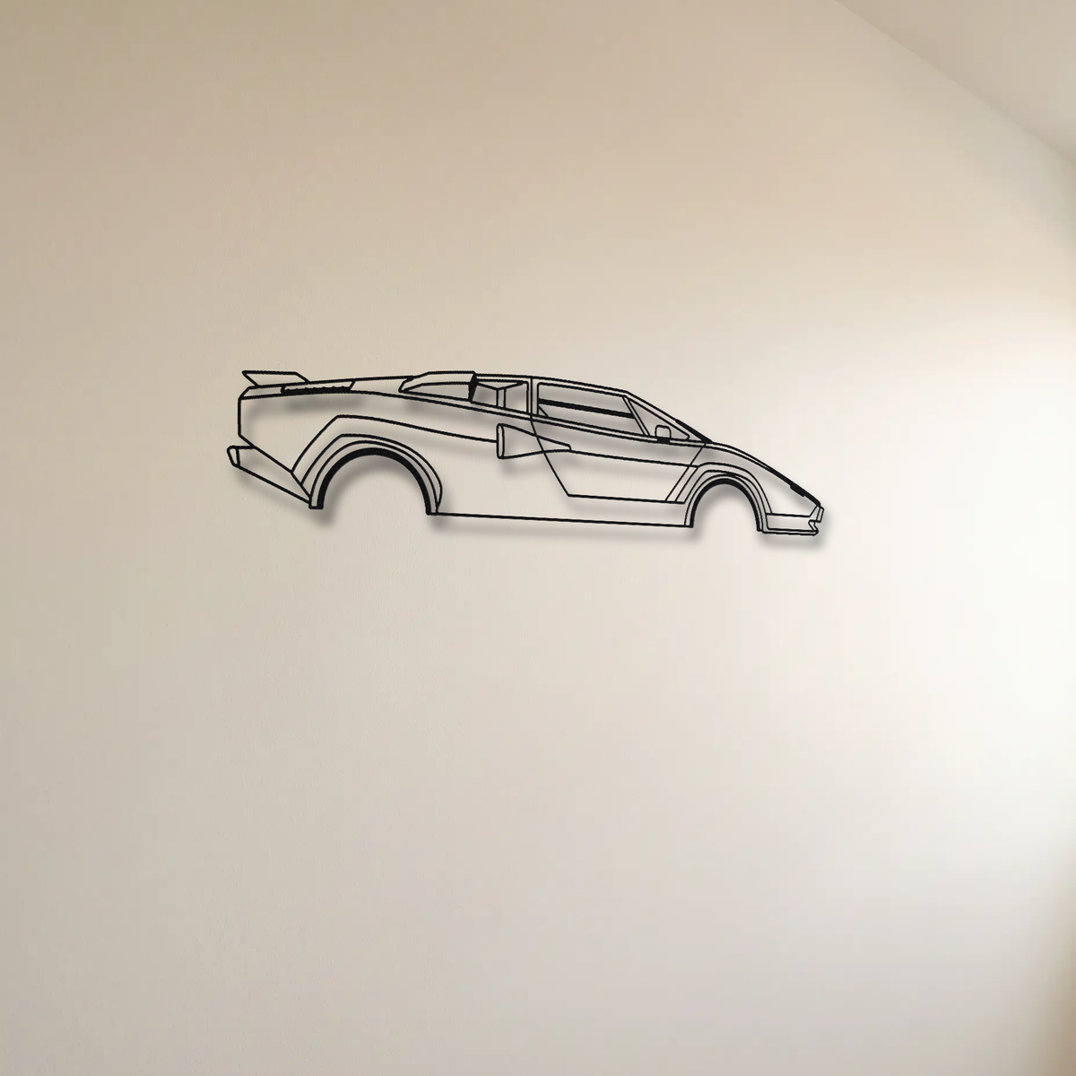 Lamborghini Countach LP400 S floating mount drop-shadow detail