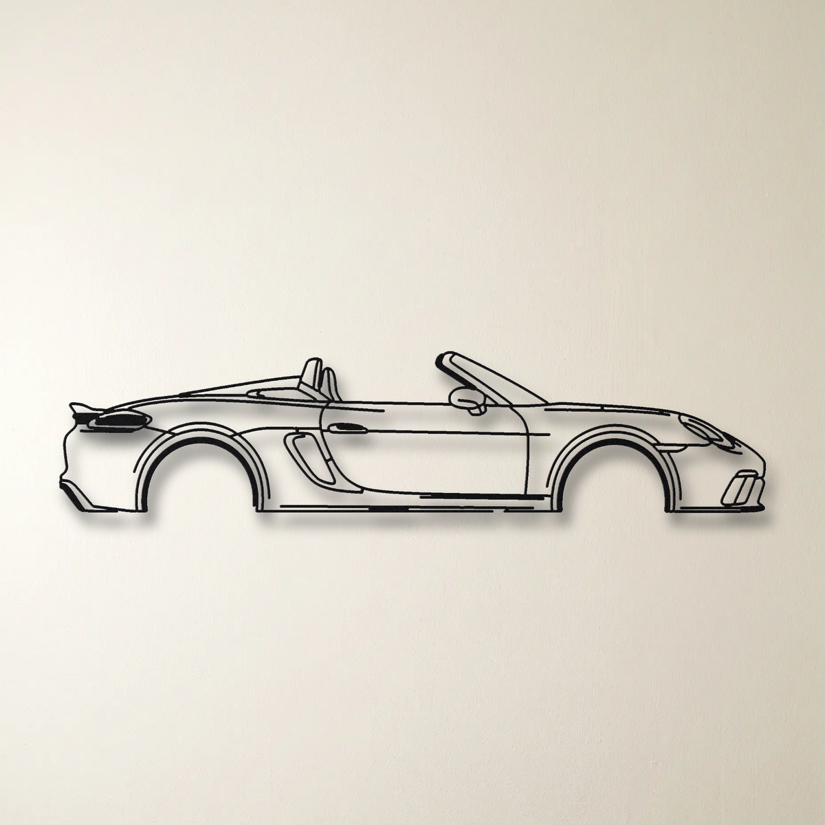Porsche 718 Spyder 982 floating mount drop-shadow detail