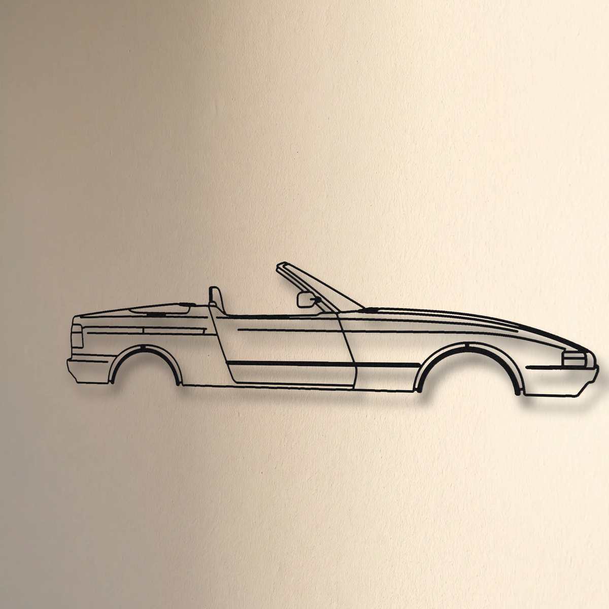 BMW Z1 floating mount drop-shadow detail