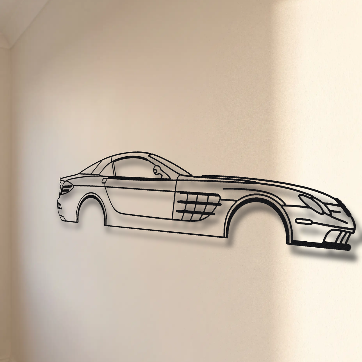 Mercedes-Benz SLR McLaren floating mount drop-shadow detail
