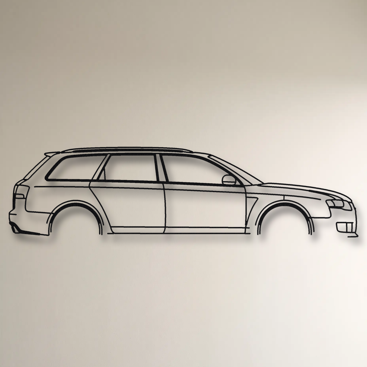 Audi RS4 Avant B7 floating mount drop-shadow detail