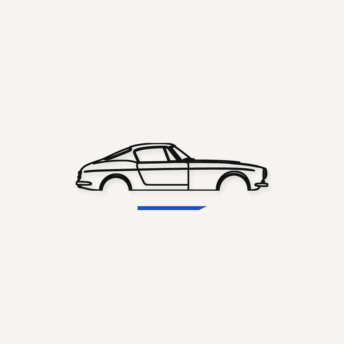 1950s classic car metal wall art collection — laser-cut steel silhouette