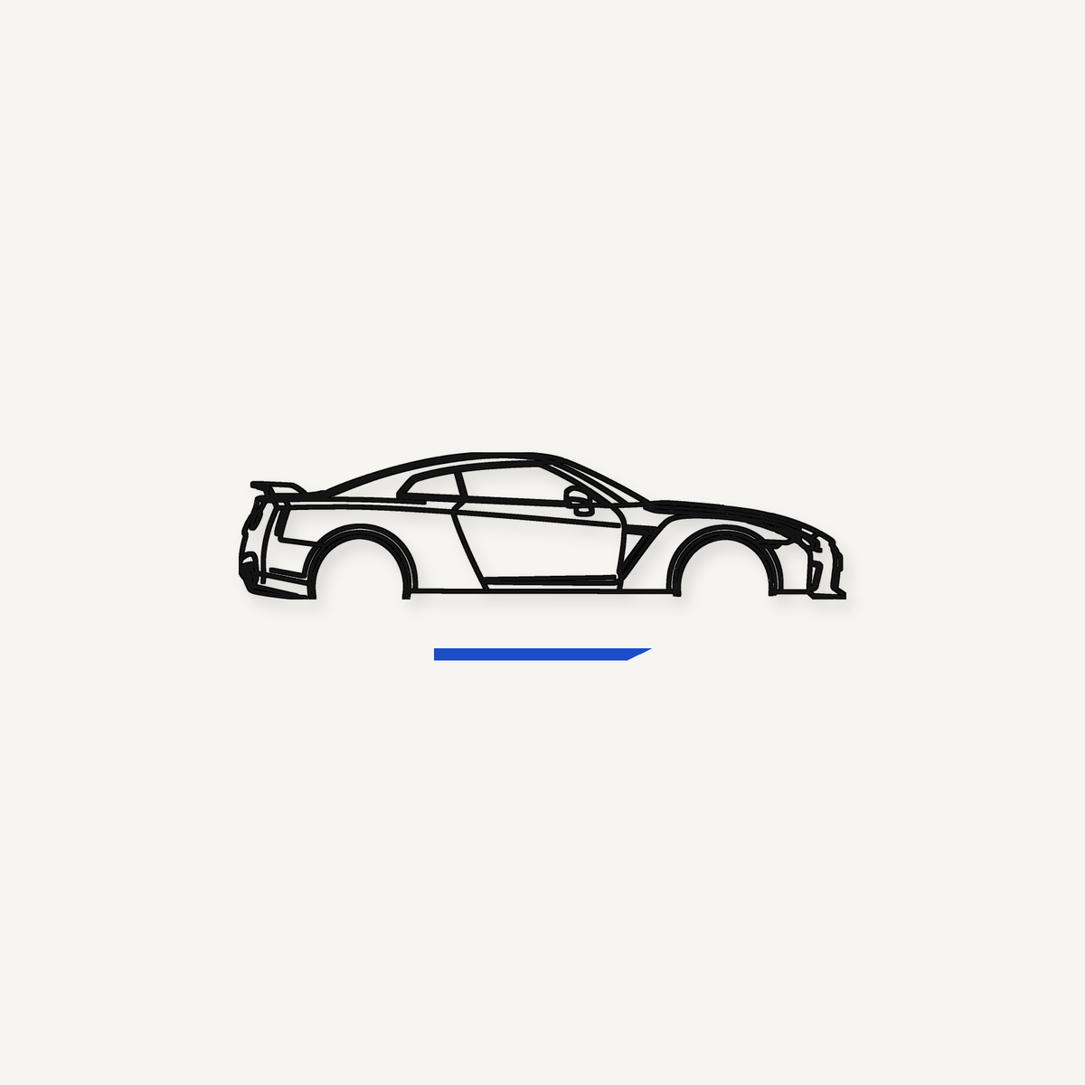 Modern car metal wall art collection — laser-cut steel silhouette