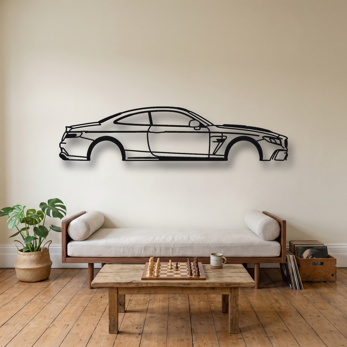 2019- Brabus 900 Rocket / G V12 900 metal wall art silhouette, front view on wall