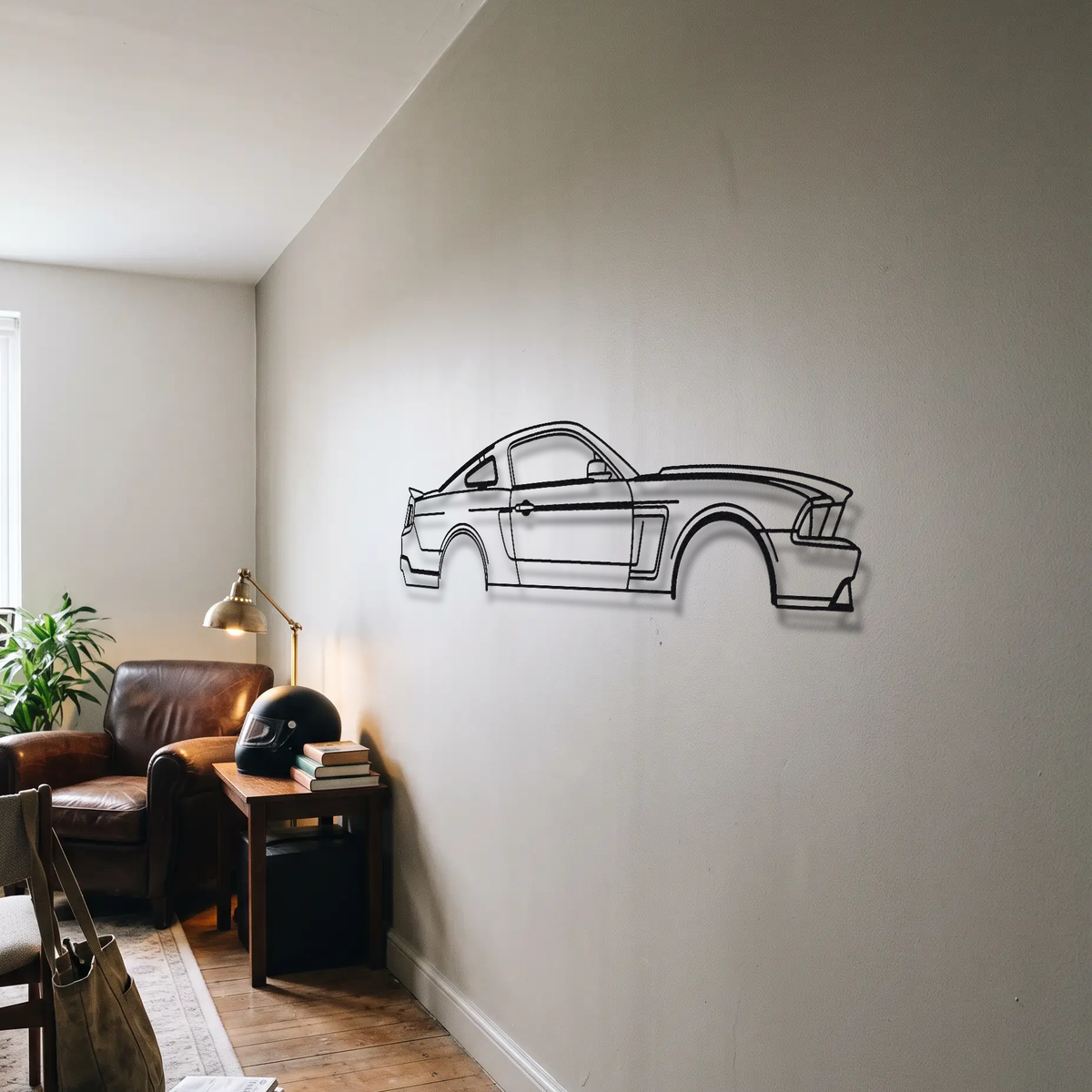 Ford Mustang Boss 302 S197 metal wall art room scene