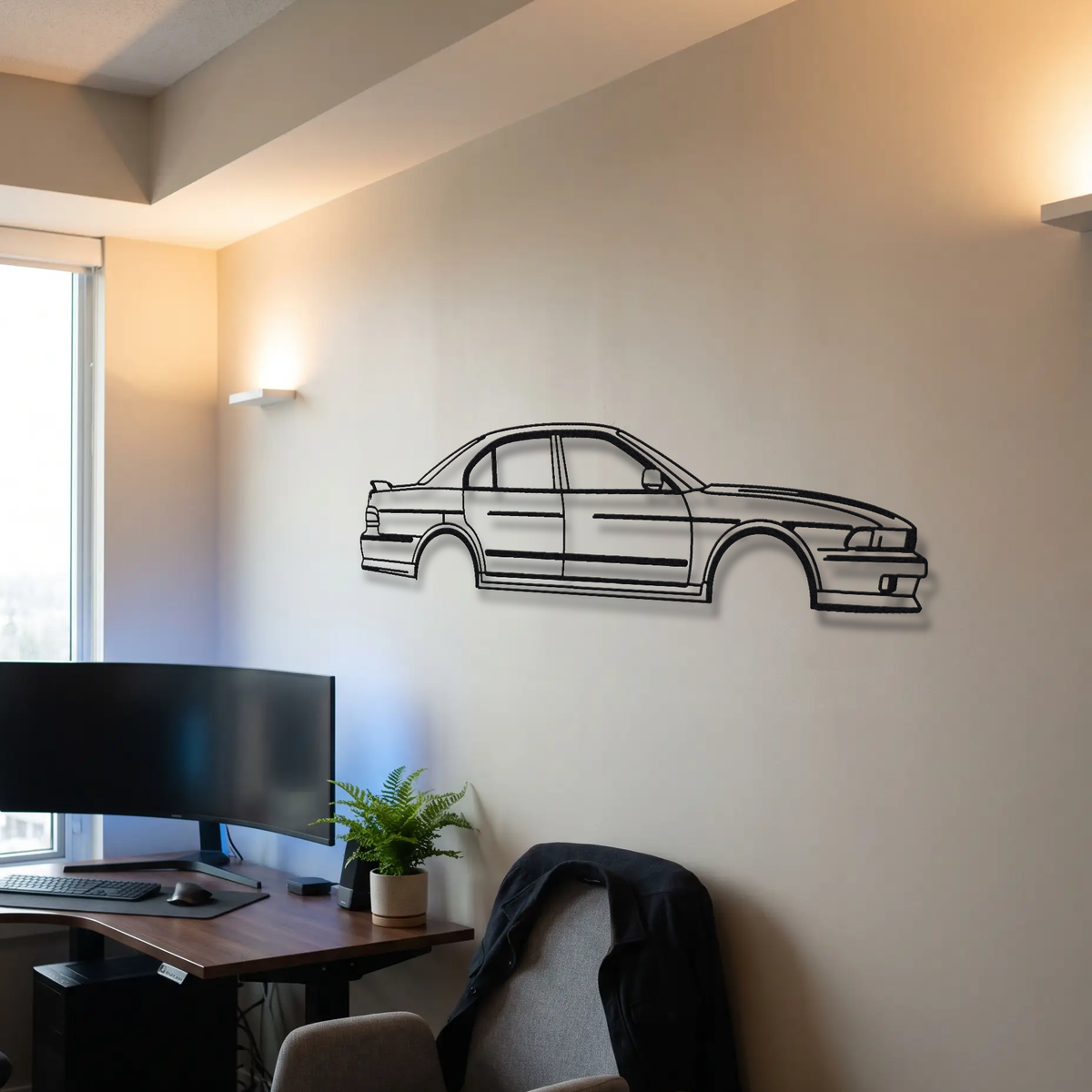 Mitsubishi Galant VR-4 E74A metal wall art room scene