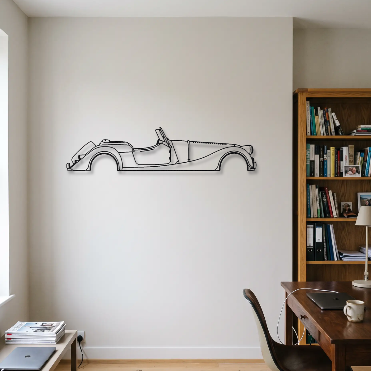 Morgan Plus Four metal wall art room scene