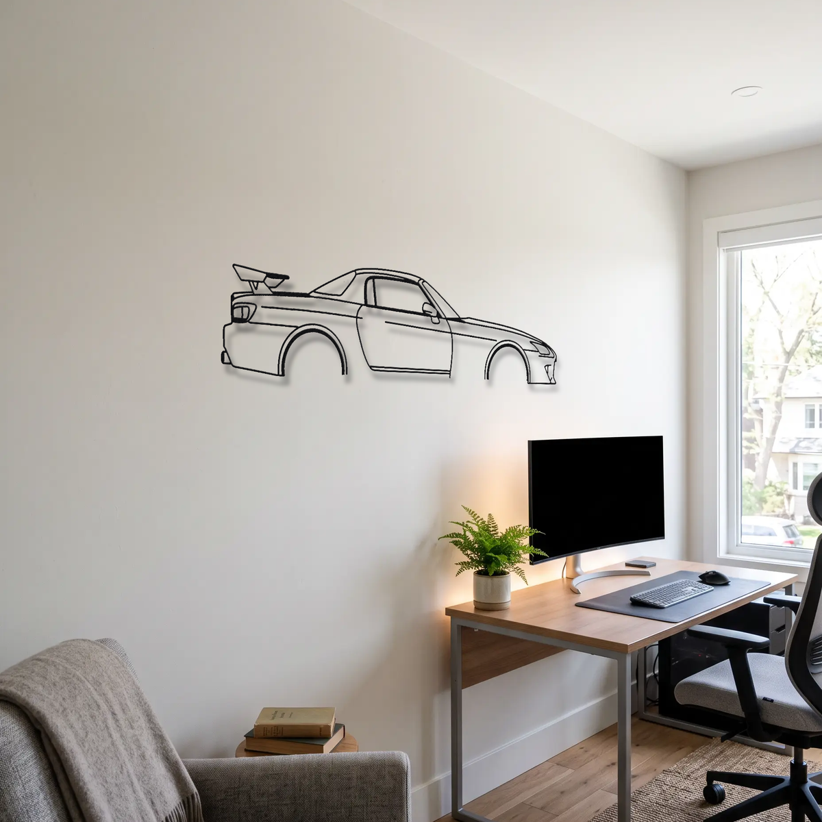 Honda S2000 CR metal wall art room scene