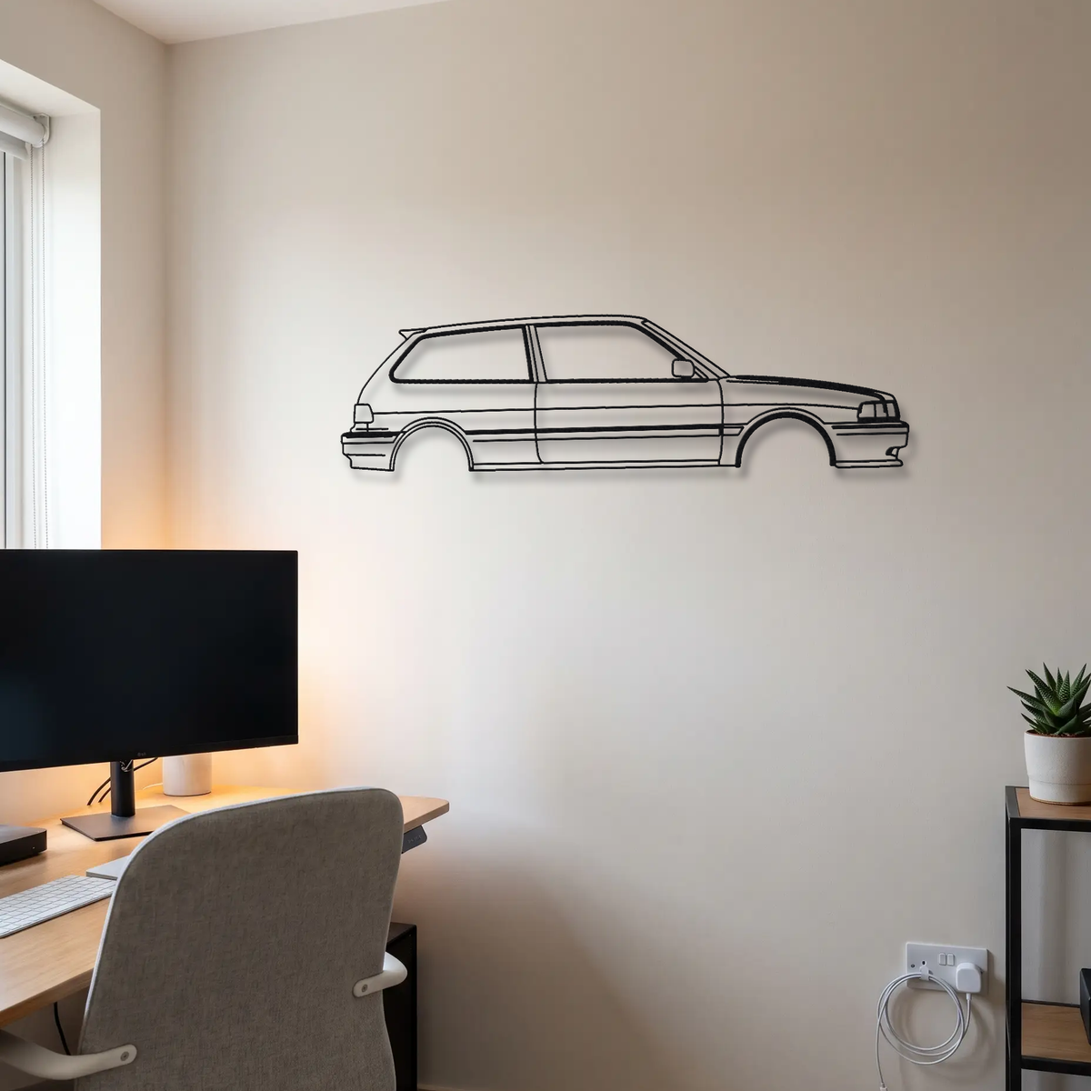 Honda Civic Si Gen 3 metal wall art room scene