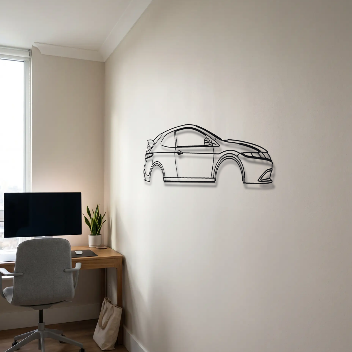 Honda Civic Type R FN2 metal wall art room scene