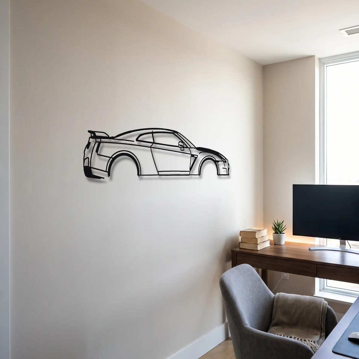 2014- Nissan GT-R Track Edition R35 metal wall art room scene