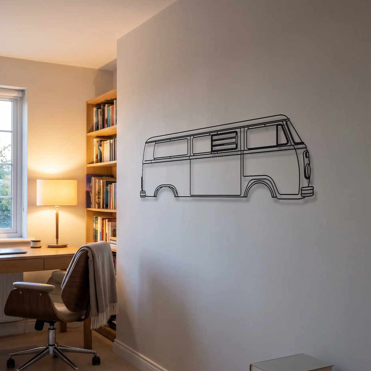 Volkswagen Type 2 Bus T2 metal wall art room scene