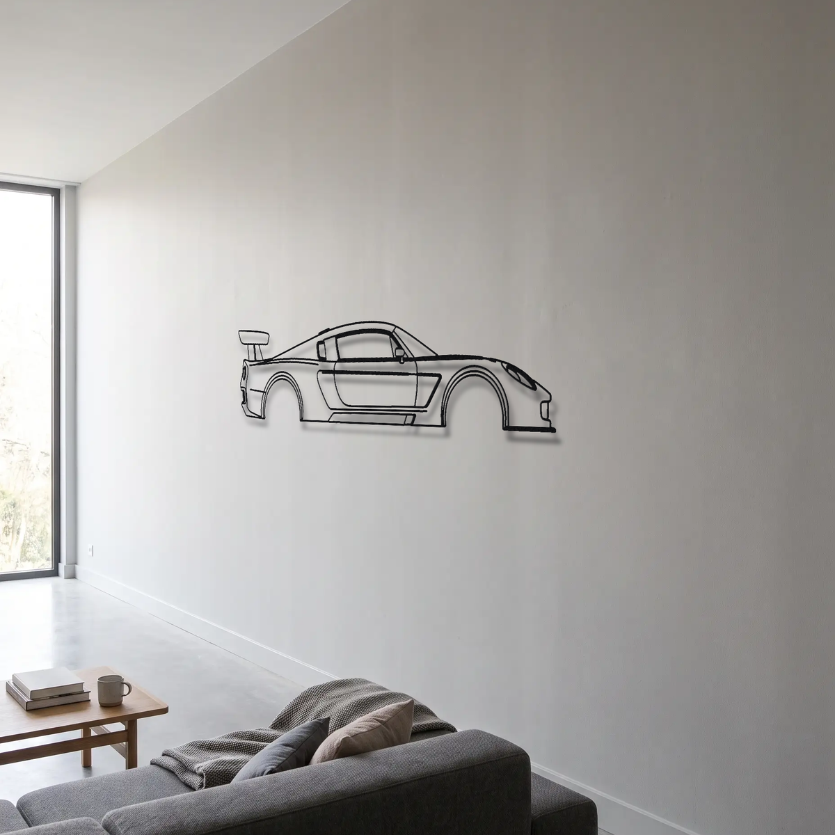 Lotus Elise GT1 metal wall art room scene
