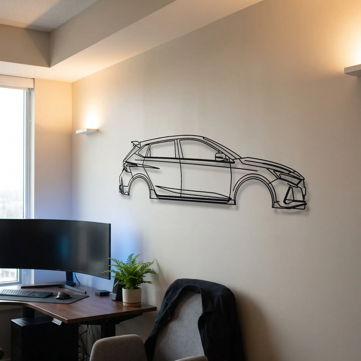 Hyundai i20 N metal wall art room scene