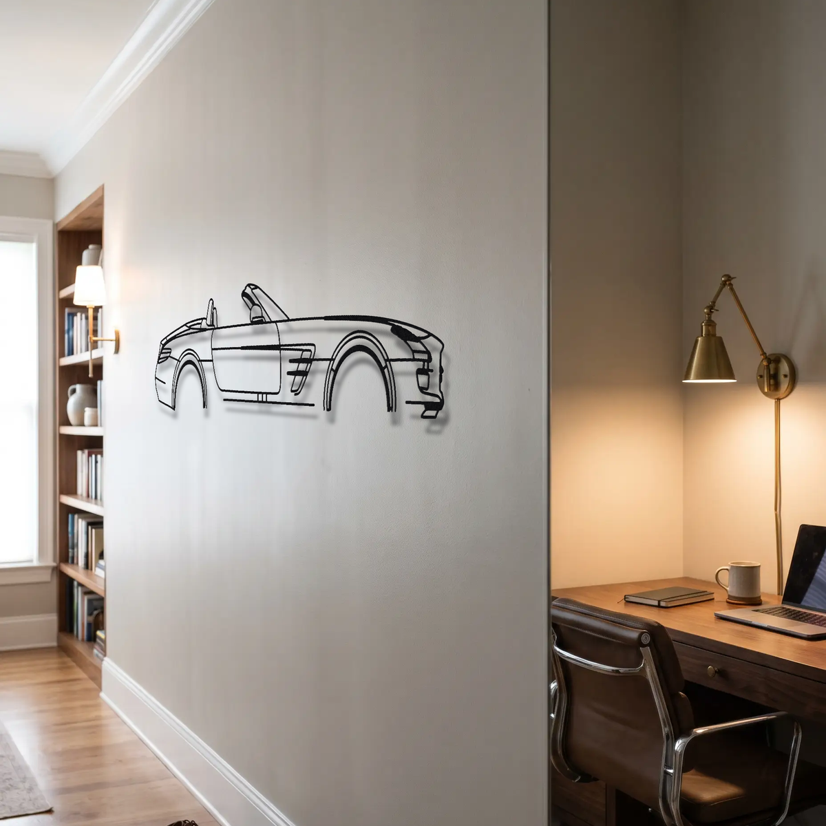 Mercedes-Benz SLS AMG Roadster metal wall art room scene