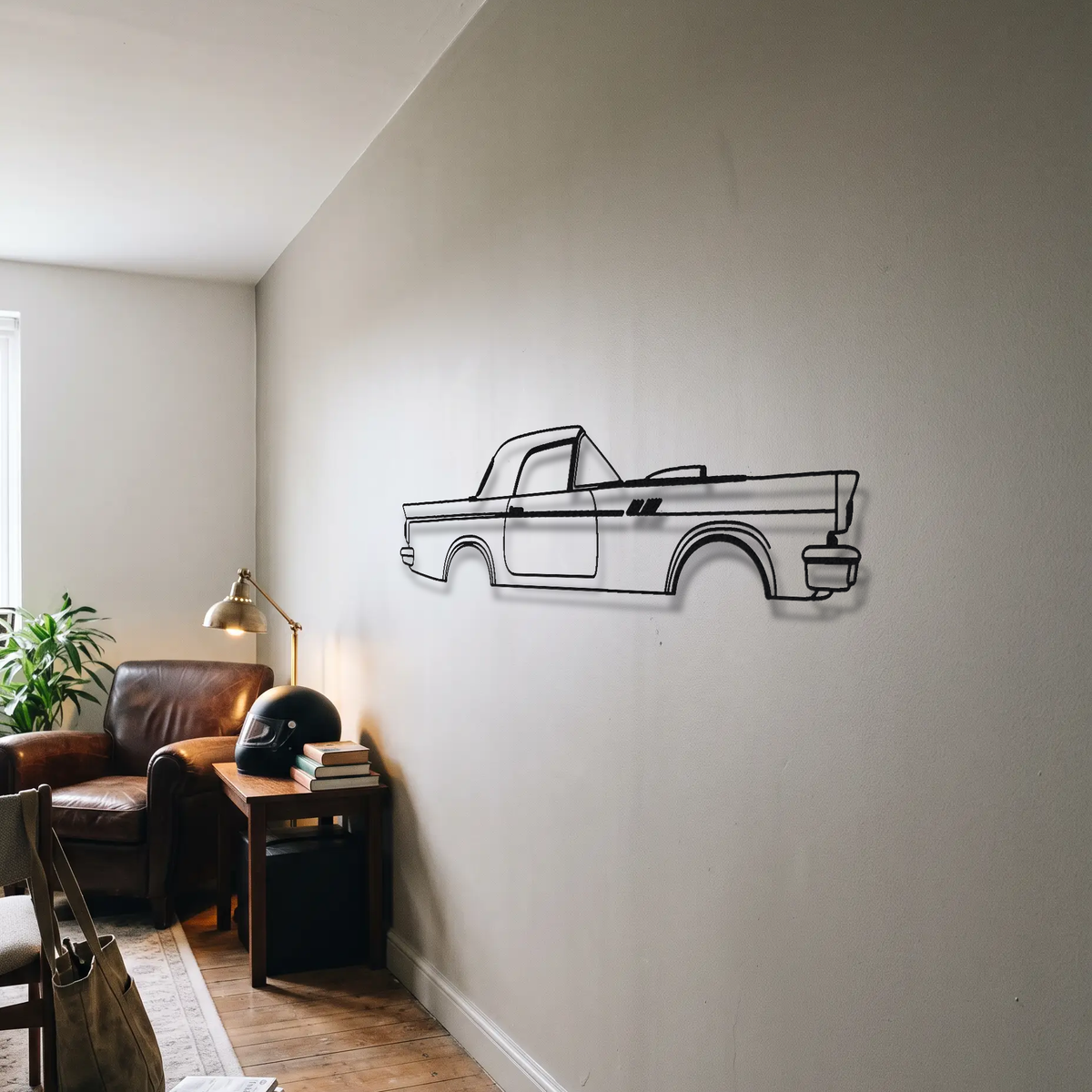 Ford Thunderbird Bullet Bird metal wall art room scene
