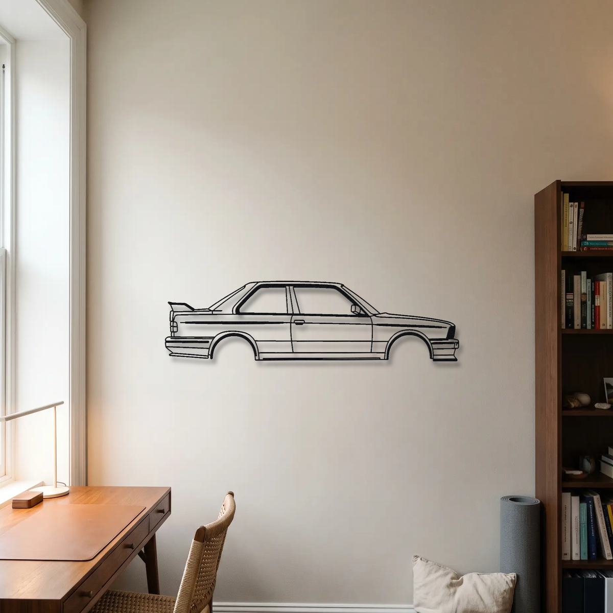 BMW M3 E30 metal wall art room scene